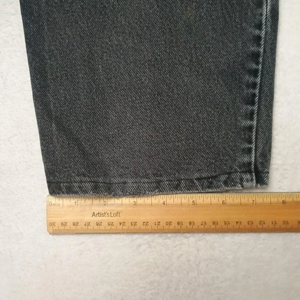 Vintage Levis 550 Jeans Mens 32x30 Black Y2K Straight Relaxed Charcoal Denim